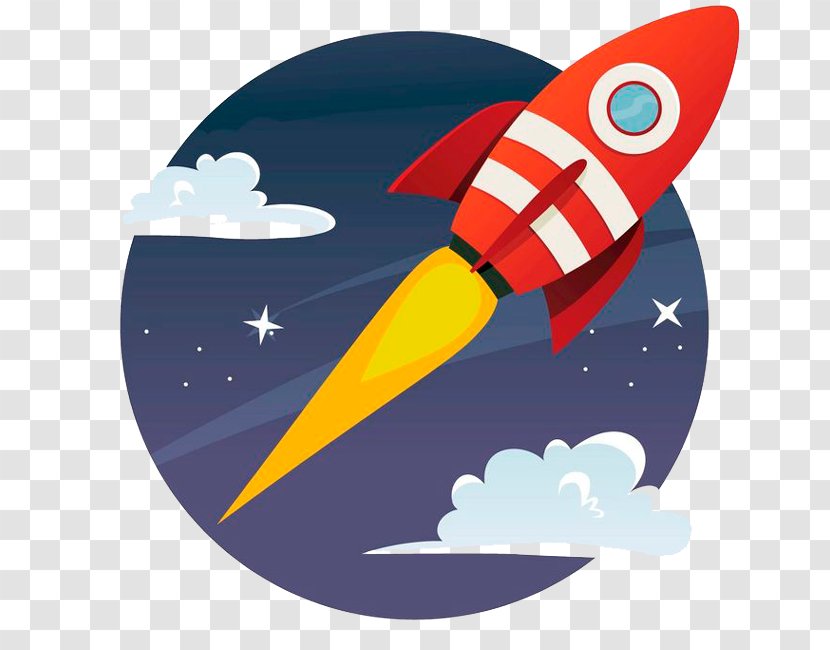 Rocket Spacecraft Cartoon Vehicle Missile - Plate Space Transparent PNG
