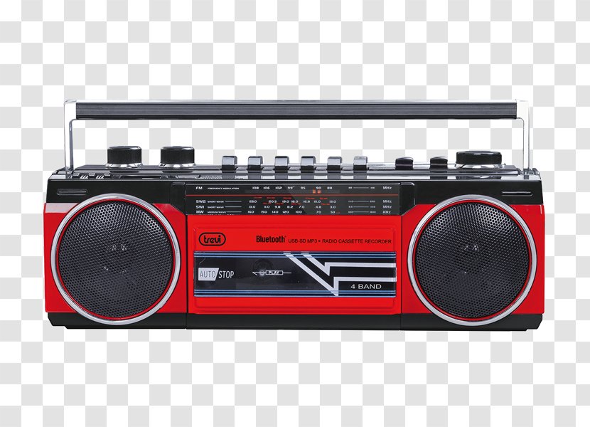 Trevi RR 501 BK Radio Recorder Boombox FM Broadcasting Compact Cassette - Fm Transparent PNG