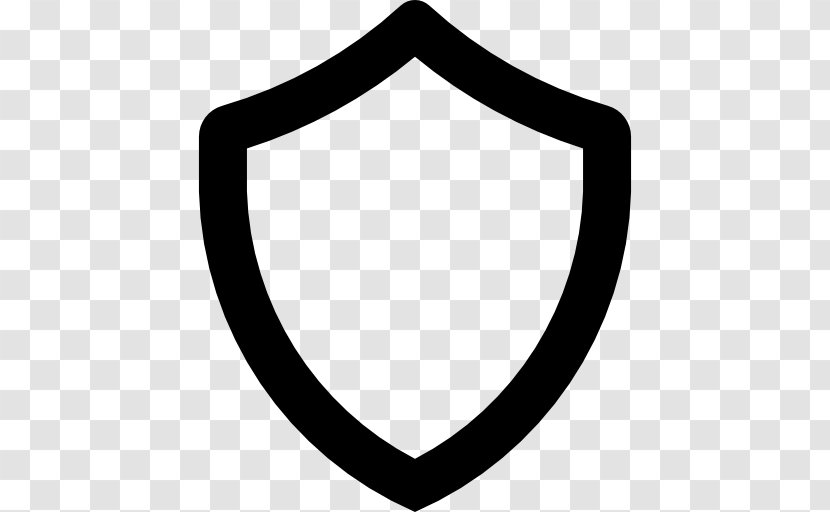 Shield Symbol Clip Art - Black And White - Icon Transparent PNG