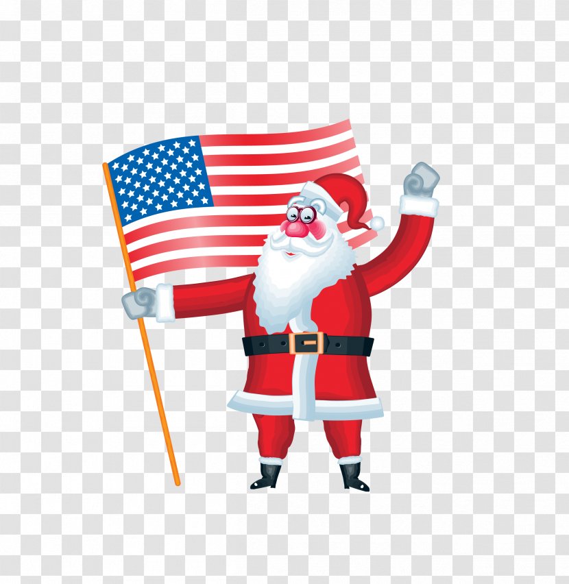 Flag Of The United States Illustration - Christmas - Vector Red British Old Man Transparent PNG