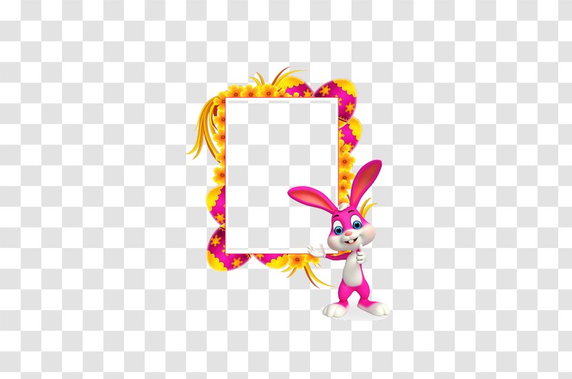 Easter Bunny Egg Clip Art - Cartoon Animal Eggs Decorated Border Pattern Transparent PNG
