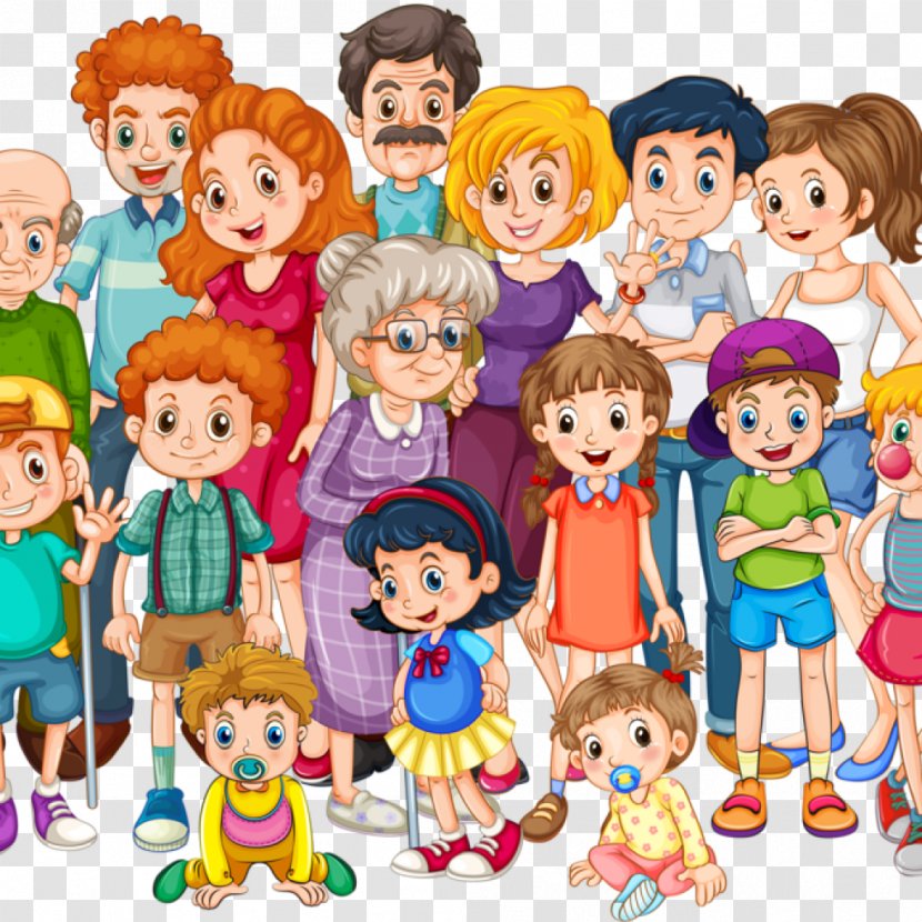 Group Of People Background - Child - Happy Family Pictures Transparent PNG