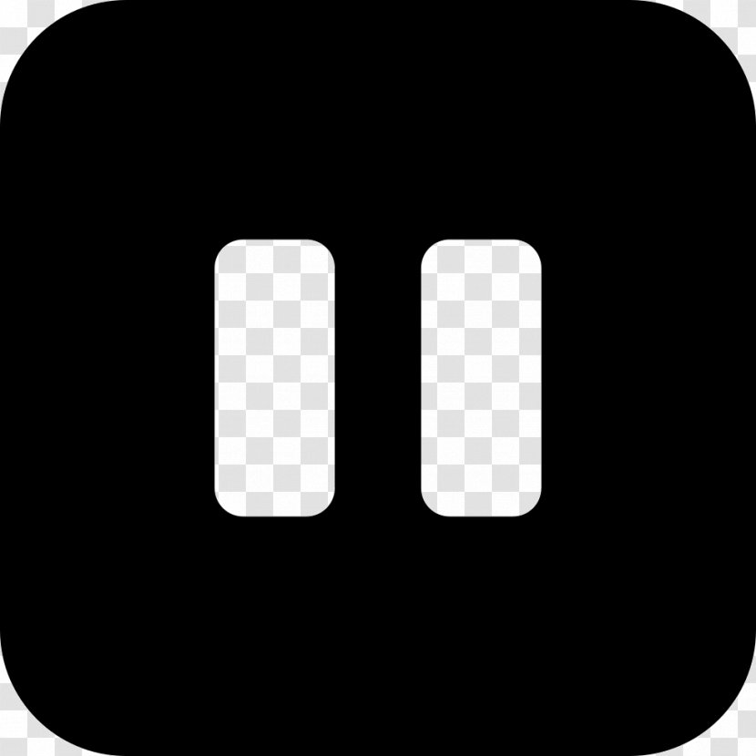 Logo Symbol Font - Black - Pause Button Transparent PNG