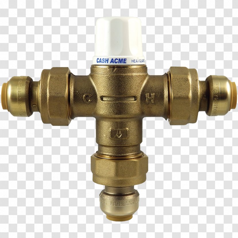 Thermostatic Mixing Valve Brass Piping And Plumbing Fitting Check - Metal Transparent PNG