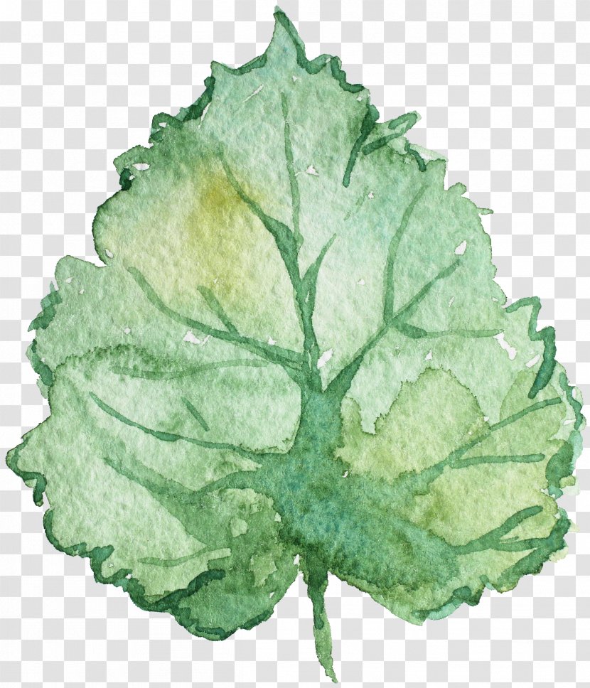 Leaf Watercolor Painting Download - Blue Leaves Transparent PNG
