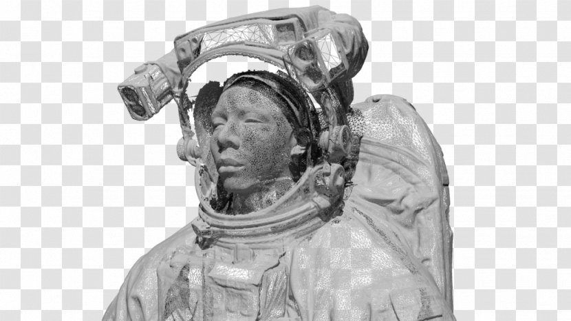 Statue Headgear White - Black And - Space Suit Transparent PNG