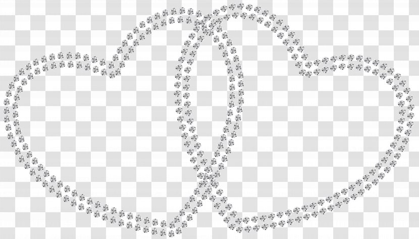 Brand Black And White Point - Jewellery - Transparent Two Diamond Hearts Clip Art Image Transparent PNG