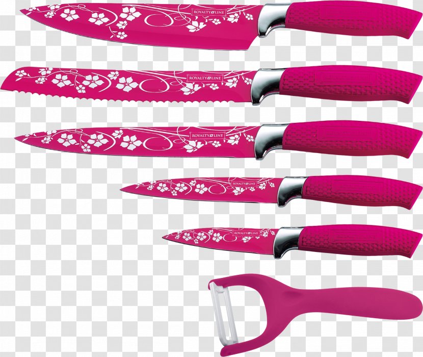 Knife Kitchen Knives Ceramic Cutlery Cutting Boards - Pink Transparent PNG