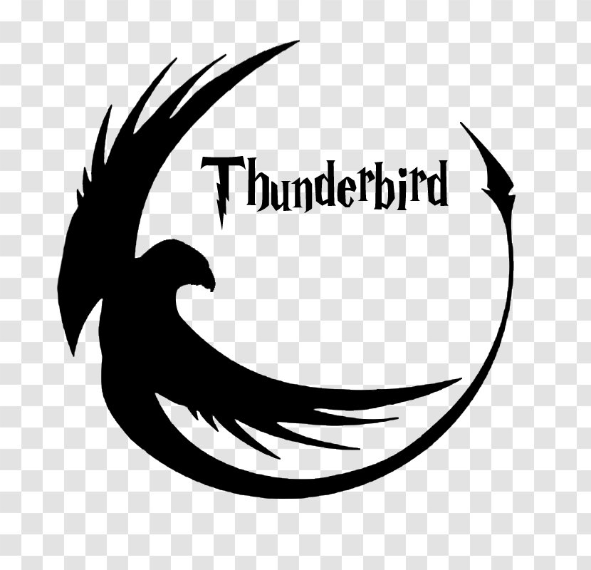 Silhouette Dragon - Logo - Thunderbird Transparent PNG