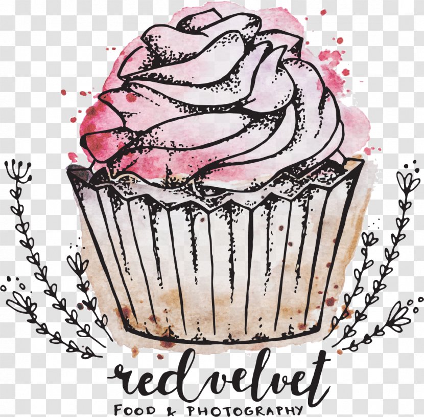 Cupcake Red Velvet Cake Buttercream Recipe Blog - Baking Cup - Logo Transparent PNG