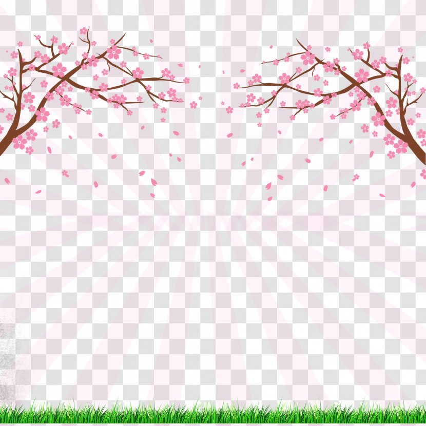 National Cherry Blossom Festival - Pink Japanese Poster Material Transparent PNG