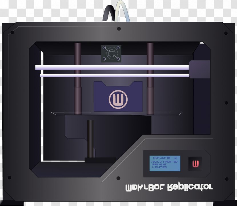 Printer 3D Printing Office - Electronic Device - Vector Transparent PNG