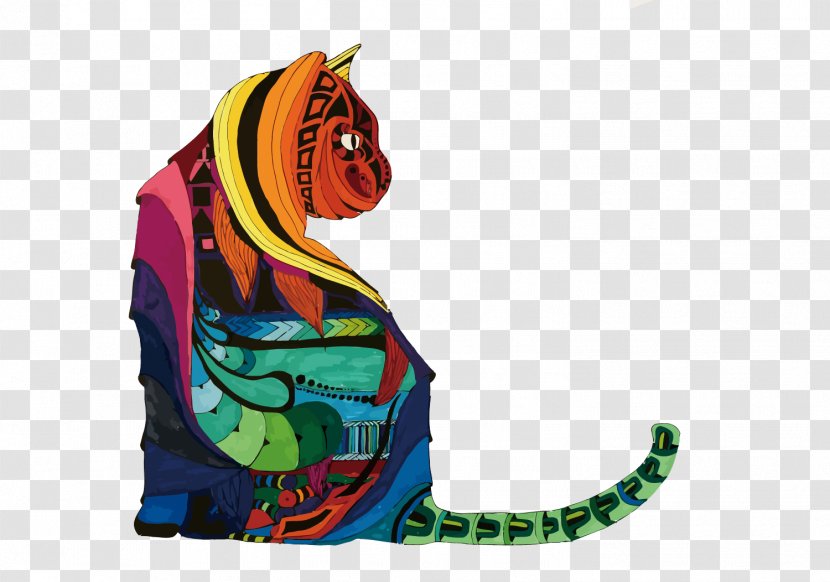 Persian Cat Kitten Graphic Design Illustration - Vector Color Transparent PNG