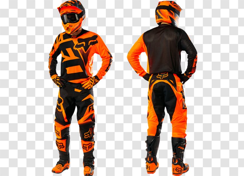 Fox Racing Motocross Uniform Orange S.A. Outerwear - Alpinestars Transparent PNG
