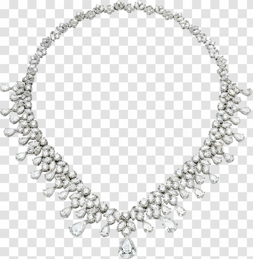 Jewellery Necklace Silver Diamond Gemstone - Fashion Accessory Transparent PNG