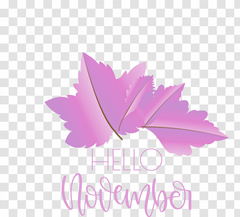 Hello November November Transparent PNG