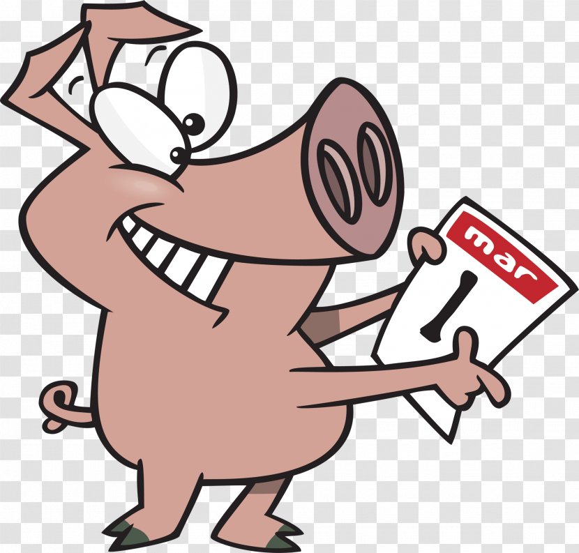 Cartoon Mammal Thumb Character Clip Art - Finger - Pig Transparent PNG