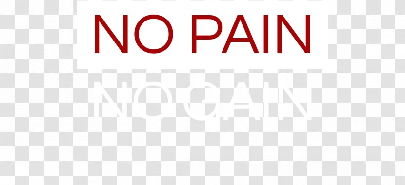 Logo Brand Line - Text - No Pain Gain Transparent PNG