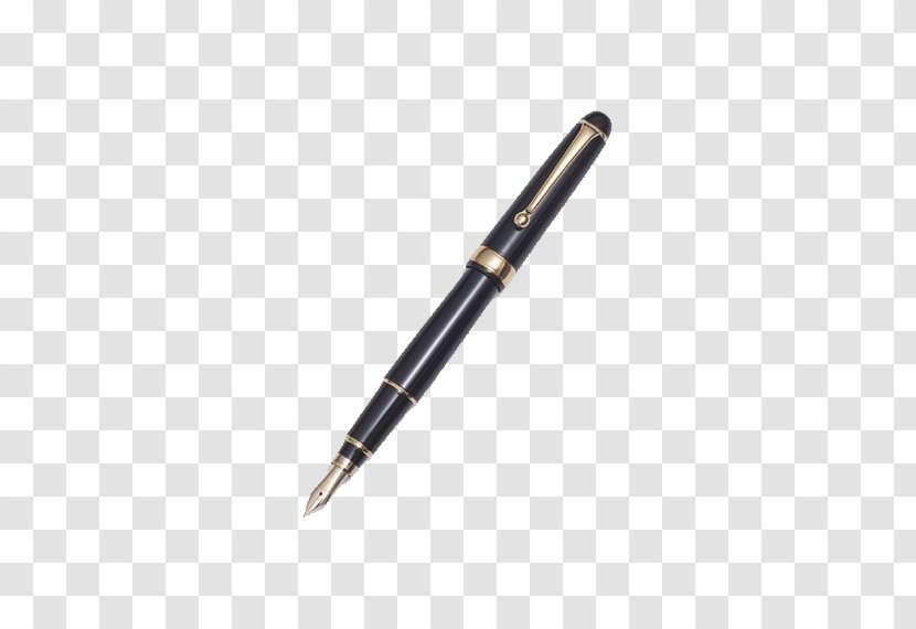 Paper Fountain Pen Pencil Ballpoint - Black Transparent PNG