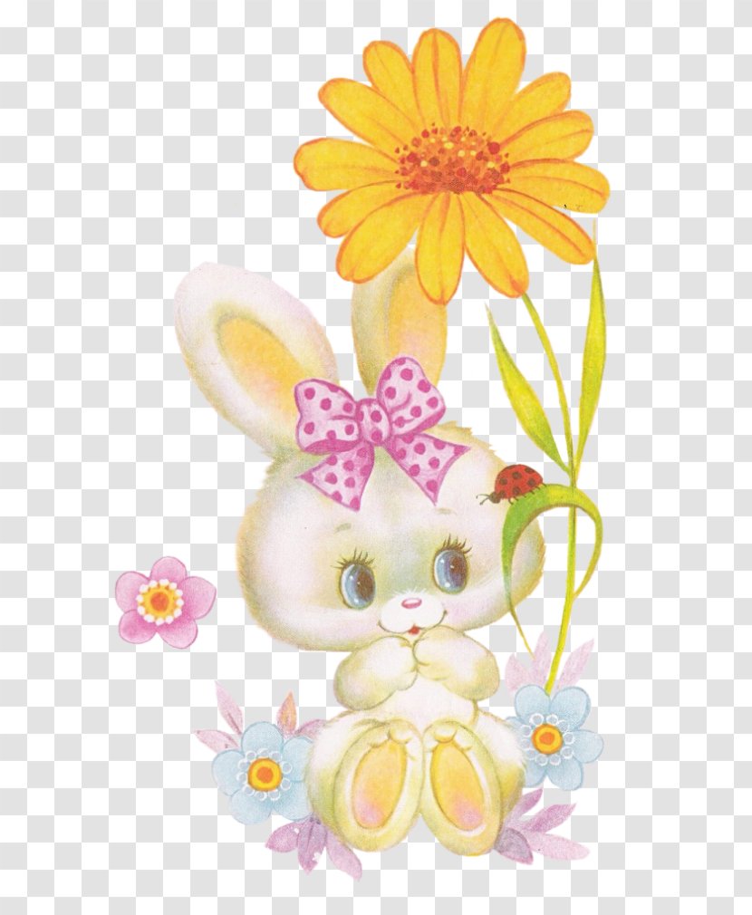 Floral Design Easter Bunny Cut Flowers - Daisy - Flower Transparent PNG