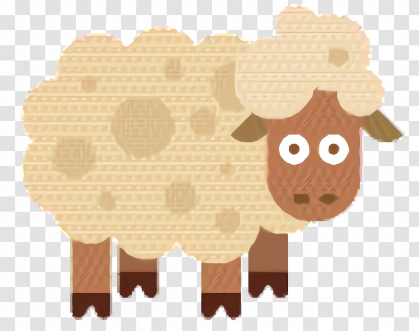 Cartoon Sheep - Wood - Bovine Fawn Transparent PNG
