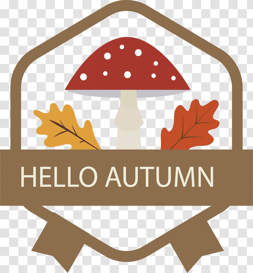 Hexagon Euclidean Vector - Text - Hello Autumn Label Transparent PNG