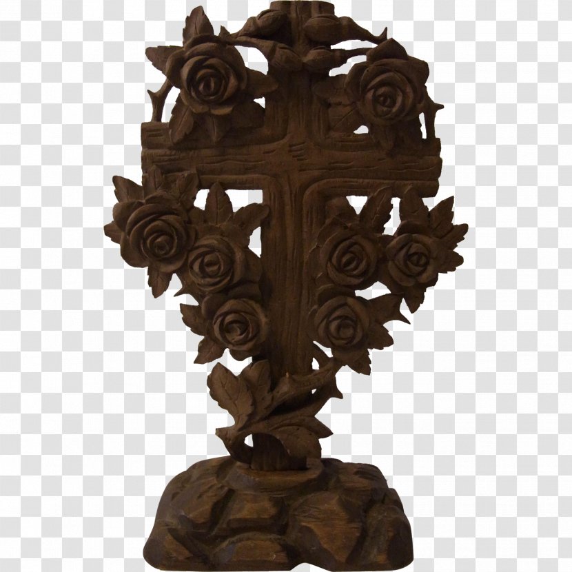 Crucifix Stone Carving Rock - Cross Transparent PNG