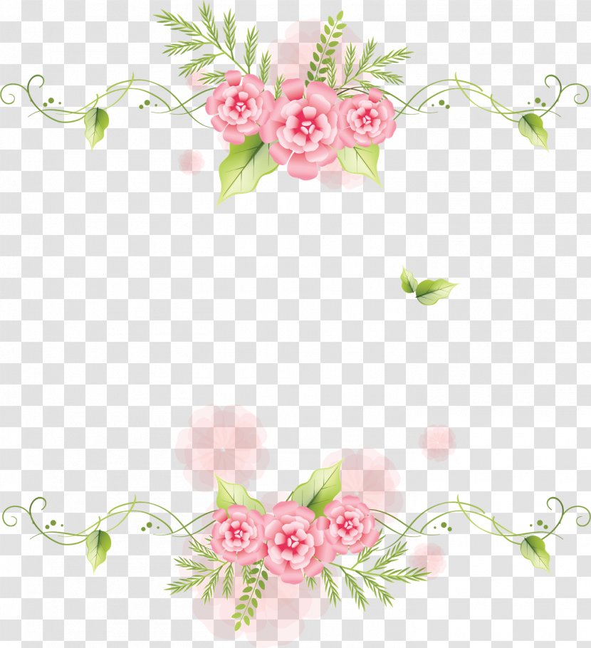 Paper Flower Picture Frames Clip Art - Pink - Floral Transparent PNG