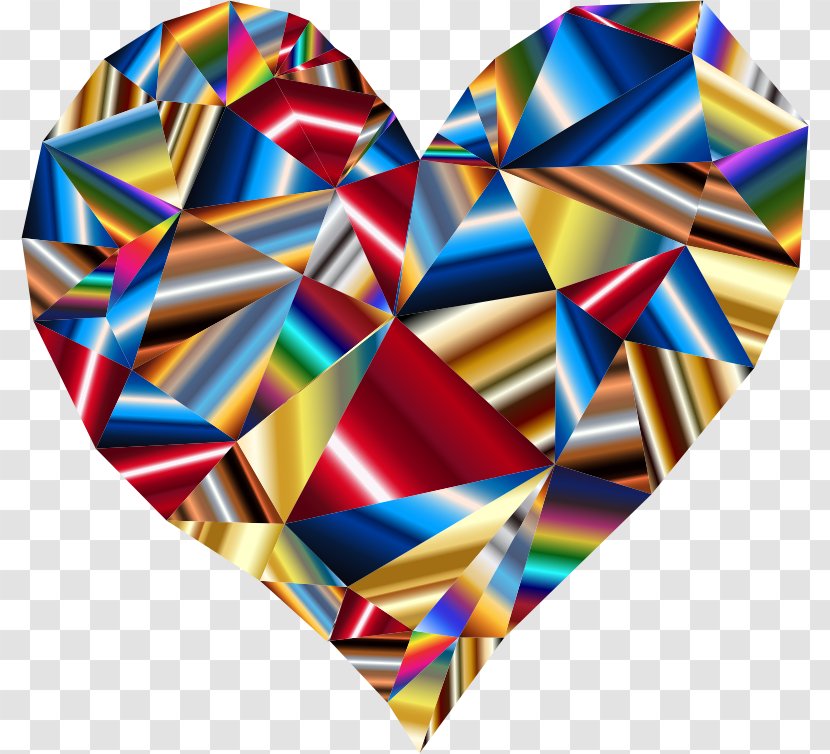 Clip Art - Heart - Low Poly Transparent PNG