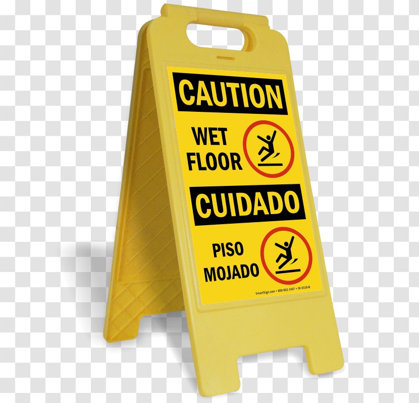 Floor Safety Slip And Fall Warning Sign Hazard - Wet-floor Transparent PNG