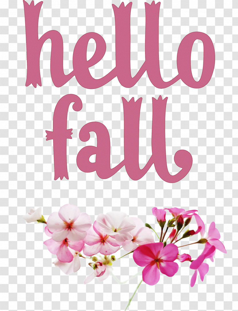 Hello Fall Fall Autumn Transparent PNG