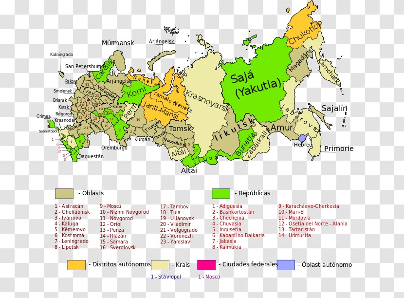 Jewish Autonomous Oblast Oblasts Of Russia Okrugs Chita Agin-Buryat Okrug - Map Transparent PNG
