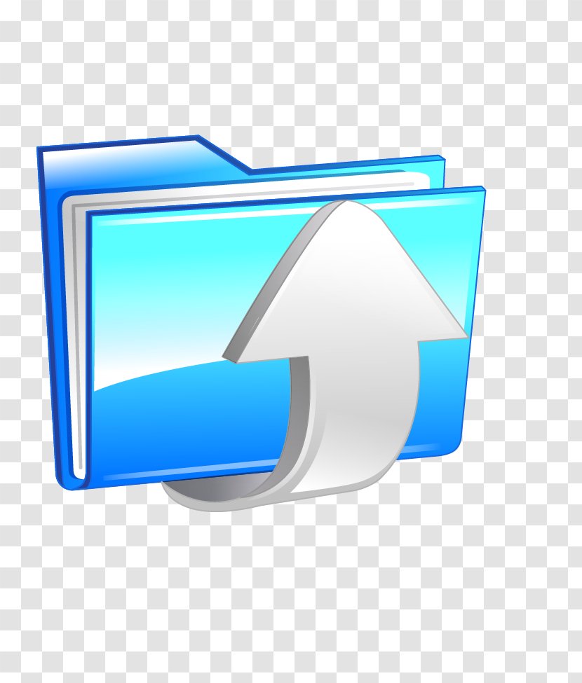 Library Computer File - Technology - Blue Folder Transparent PNG