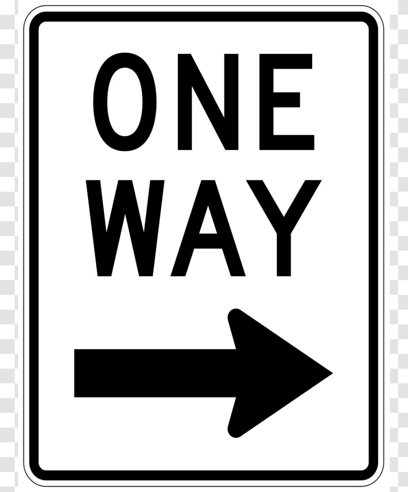 One-way Traffic Sign Manual On Uniform Control Devices - Regulatory - Way Cliparts Transparent PNG