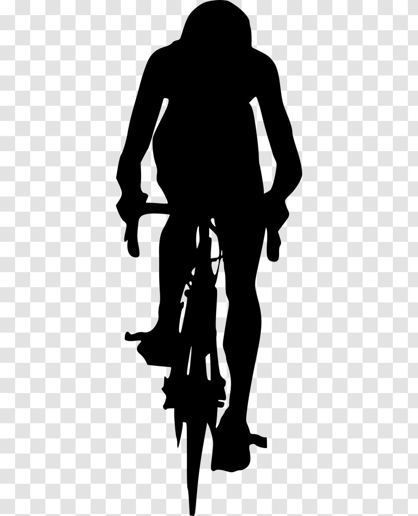 Clip Art Bicycle Cycling Silhouette - Ghost Bike - Cyclist Front Transparent PNG