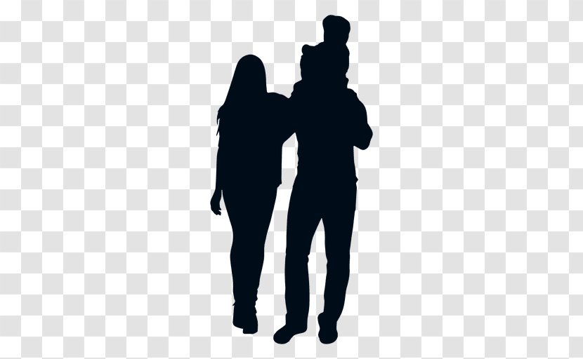 Silhouette Family Child - Standing - Familias Transparent PNG