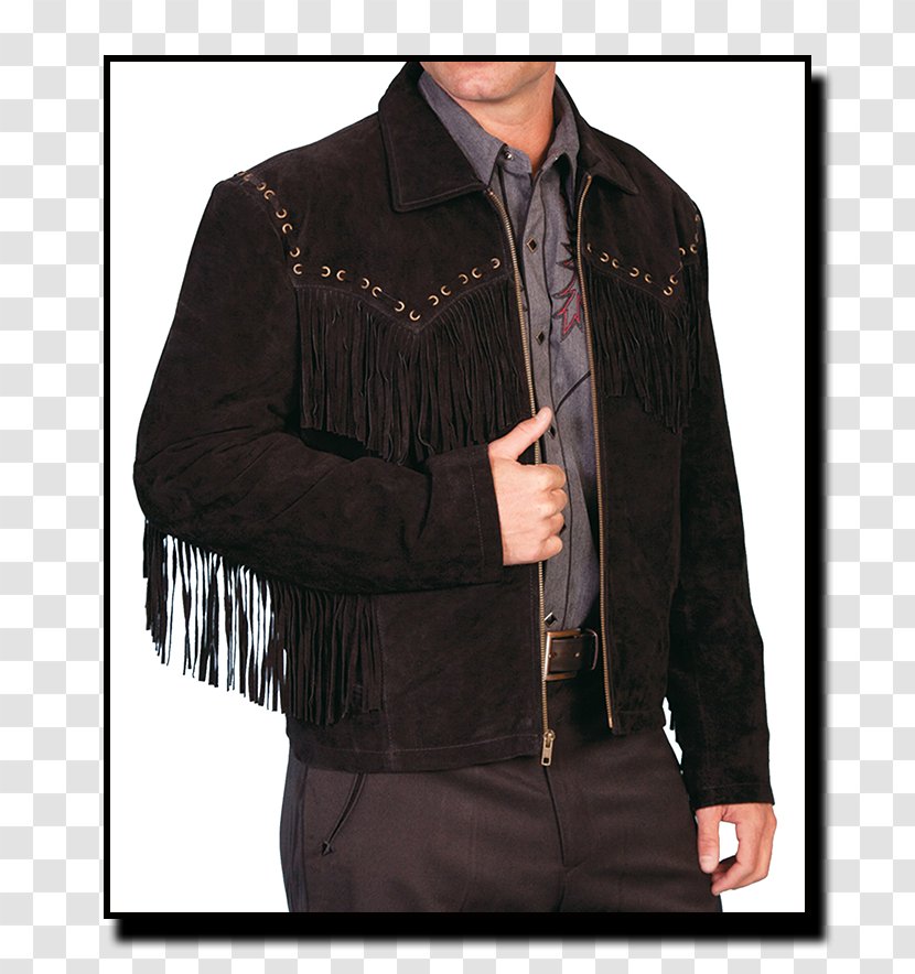 Leather Jacket Fringe Coat Suede - Continental Transparent PNG