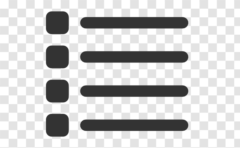 Black & White Download - Desktop Environment - Timeline List Grid Icon 512x512 Pixel Transparent PNG