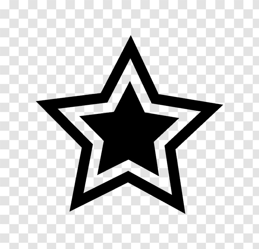 Star - Black And White Transparent PNG