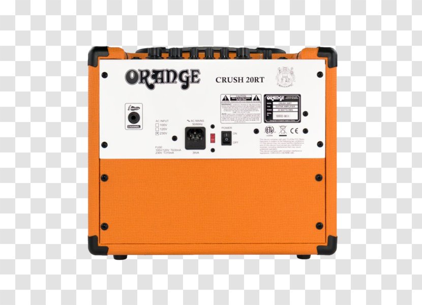 Guitar Amplifier Orange Crush 20 Electric 35RT - Hardware Transparent PNG