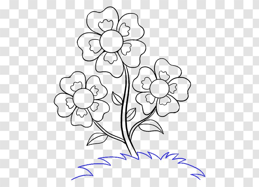 Drawing Flower Art Sketch - Cartoon Transparent PNG