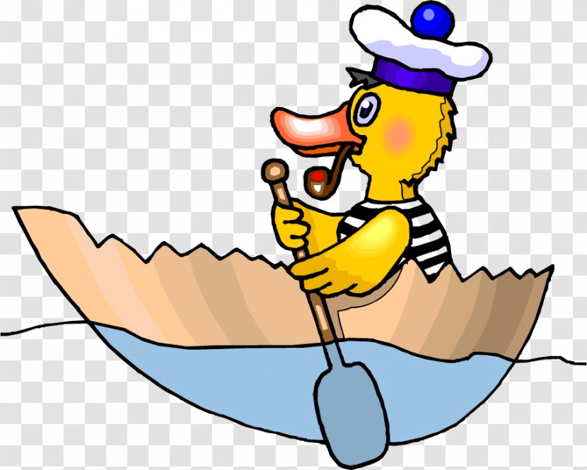 Cartoon Rowing Boat Clip Art - Heart - Yellow Duck Transparent PNG