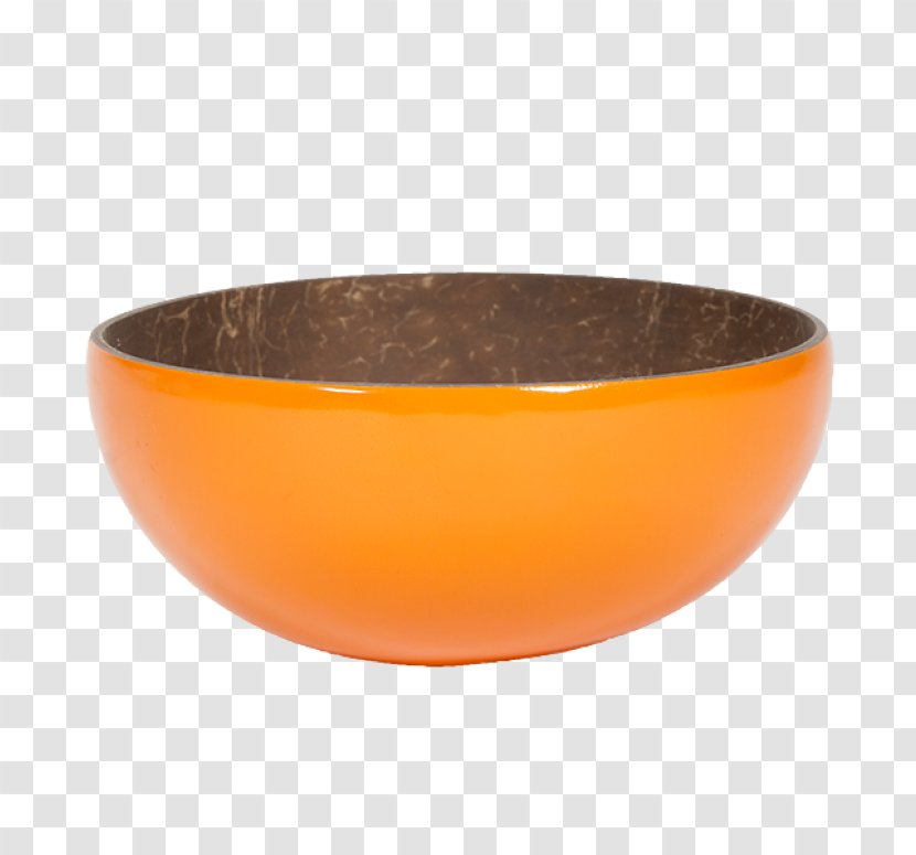 Bowl Product Design - Orange - Coconut Leaf Transparent PNG