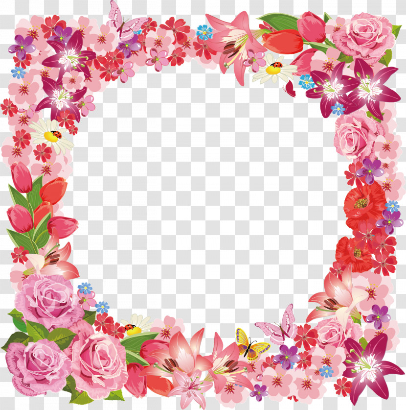 Flower Circle Frame Floral Circle Frame Transparent PNG