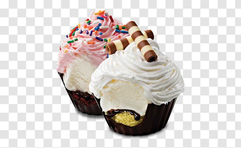 Ice Cream Cake Cupcake Chocolate - Creamery Transparent PNG