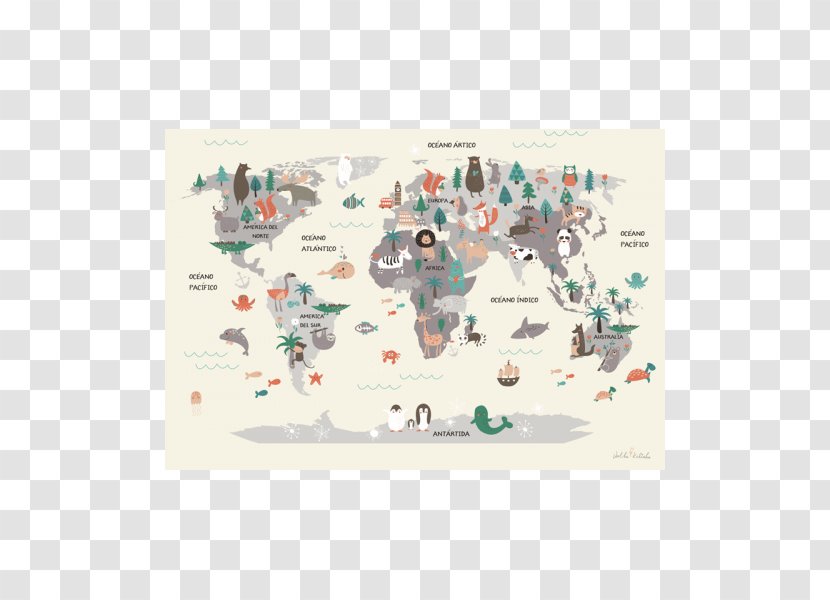 World Map Child Room - Border Transparent PNG