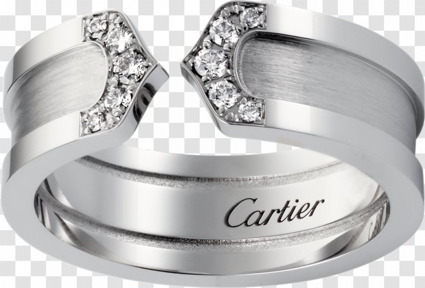 Wedding Ring Cartier Engagement Diamond - Platinum Transparent PNG