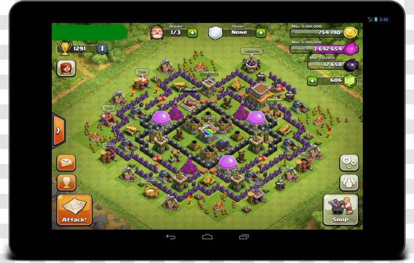 Clash Of Clans Android Video Game - Grass Transparent PNG