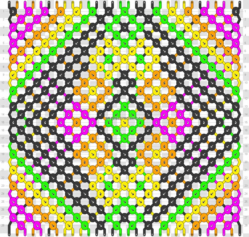 Friendship Bracelet Pandora Pattern - Symmetry - Dynamic Transparent PNG