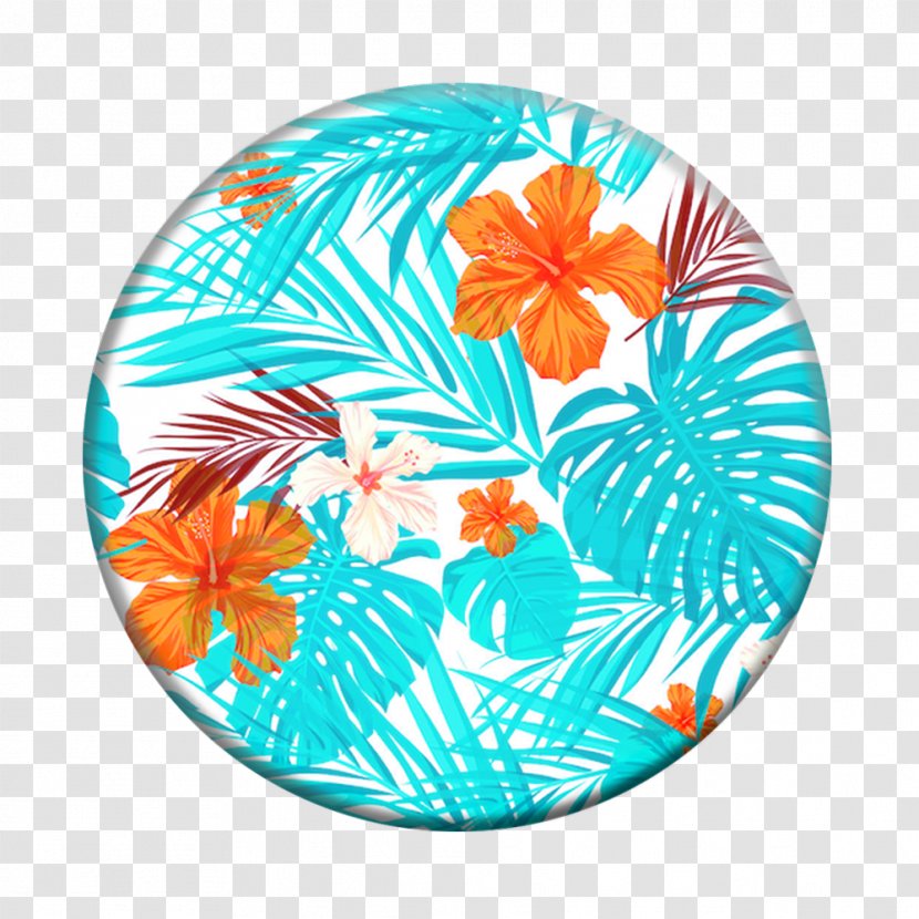 Phone Cartoon - Popsockets Popgrip - Hibiscus Orange Transparent PNG